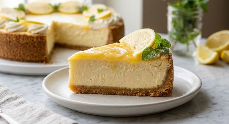 Cremiger Zitronen-Käsekuchen: Das Geheimnis für die perfekte Konsistenz (ohne Risse!)“