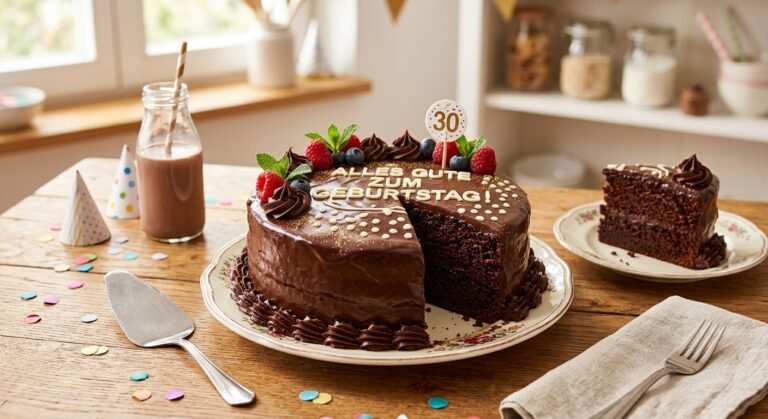 Geburtstagskuchen – Einfaches Rezept für einen saftigen Schokokuchen